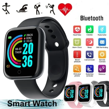 Smart Uhr Für Männer Frauen Armbanduhr Bluetooth Verbinden Telefon Musik Player Fitness Sport Armband