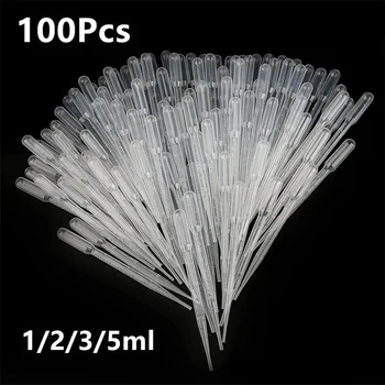 Labor Pipette 1ml 2ml 3ml 5ml Kunststoff Einweg Messbehälter Flüssigkeit Dropper Ausrüstung stroh (100 Stück)
