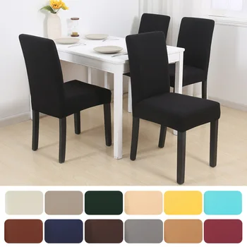 Einfarbig Stuhl Abdeckung Elastische Schonbezüge Stuhl Abdeckungen Für Küche Esszimmer hochzeit Bankett Hause