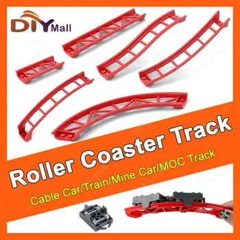 Achterbahn Track Schienen MOC Bausteine Kompatibel 26022/25059/25061/34738 Modell Eisenbahn Stadt (10 Stück)