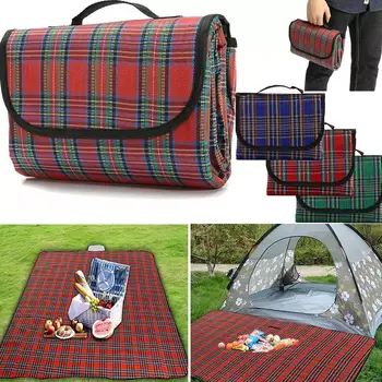 Wasserdichte Outdoor Picknick Matte Camping Strand Matte Plaid Tragbare Wandern Reise Schlafen Decke Falten