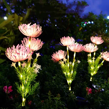 Solarbetriebene Plug-in-Lampe für Uferblumen, wasserdicht für den Außenbereich, schöne (2 Stück)