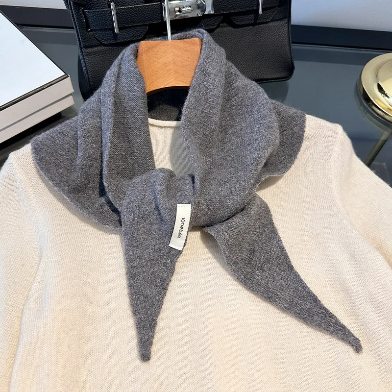 Gestrickter Schal für Damen, 100 % Wolle, warme Winterschals – Bild 2