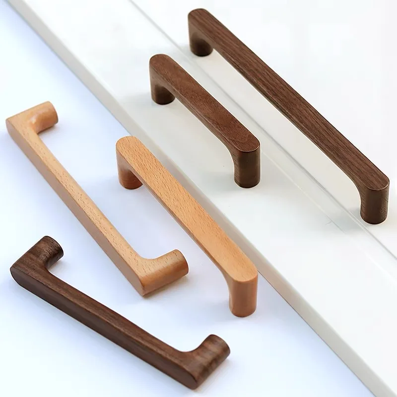 Nordic Holz Schrank Griff Solide Holz Küche Tür Griff Kommode