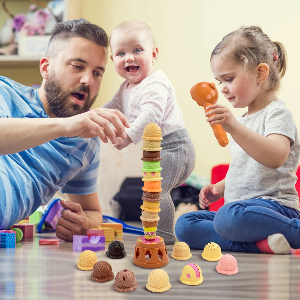 Kinder Simulation Lebensmittel Küche Spielzeug Eis Stapel Up – Bild 2