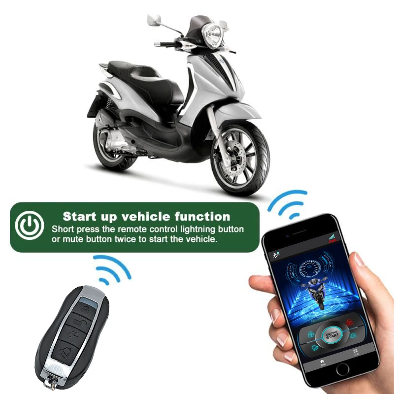 Motorrad Einbrecher Alarm Smartphone APP Steuerung Remote – Bild 5