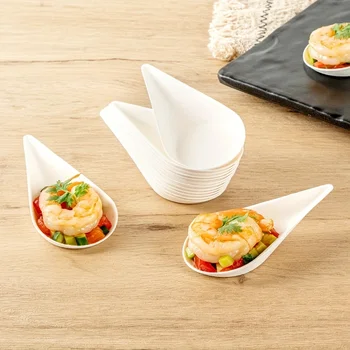Aus Zuckerrohrabfällen gefertigt, kreative Mini-Servierplatten, 3,93 Zoll große Dip-Schälchen, geeignet