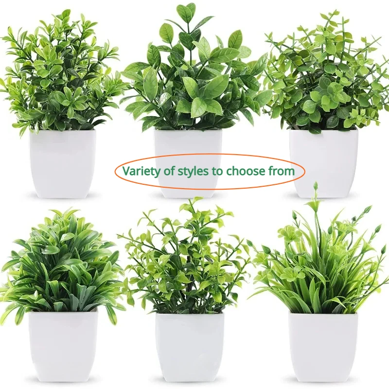 Künstliche Bonsai-grüne gefälschte Pflanze, Eukalyptus-Blume – Bild 6
