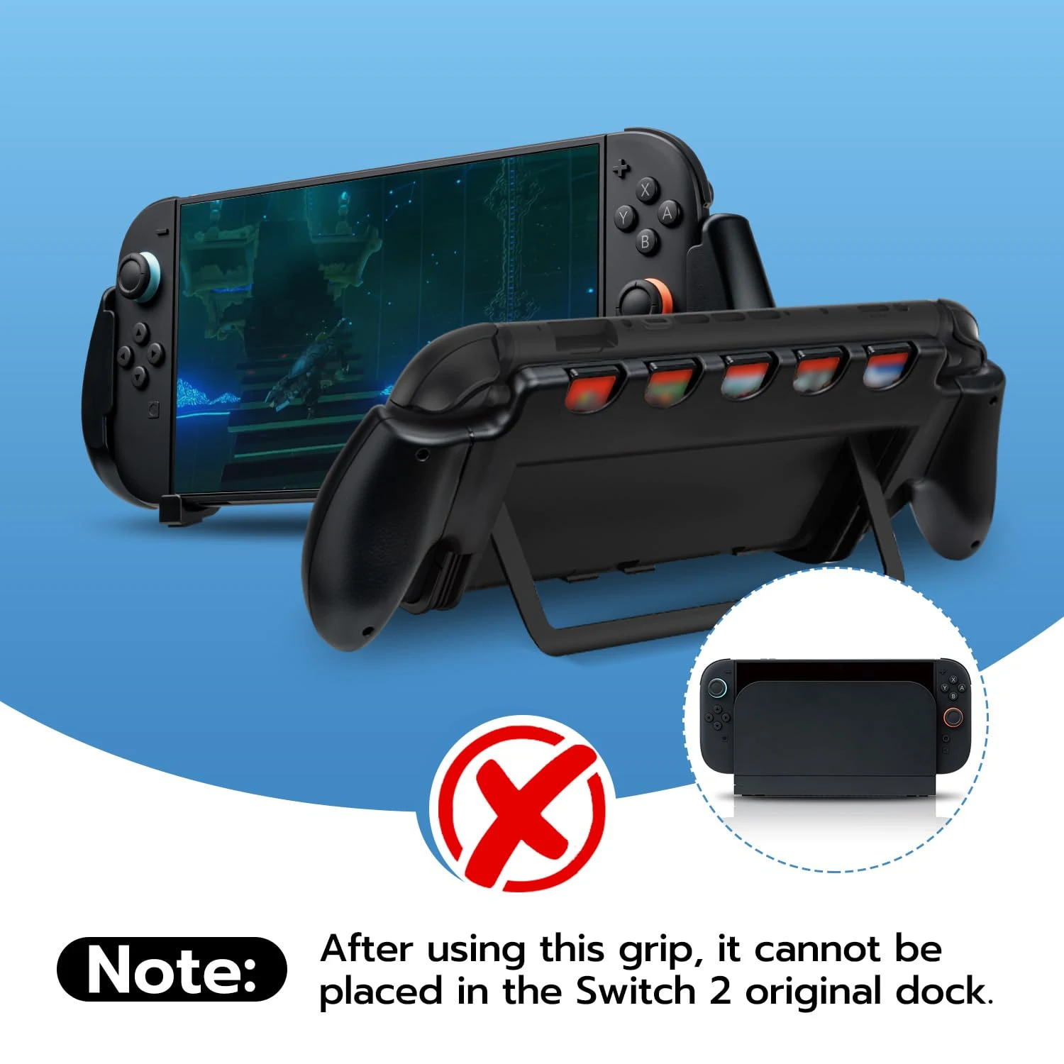 Handgriffhülle für Nintendo Switch 2, mit Ständerhalter – Bild 6