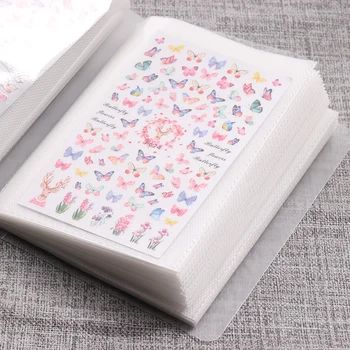 100 Slots leere Nail Art Aufkleber Aufbewahrung Buch Album Ausstellung Abziehbilder Sammeln Organizer Halter