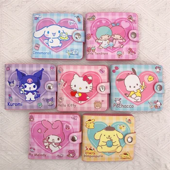Hello Kitty süße Geldbörse Damen Sanrio Geldbörsen Freizeit Reißverschluss Melody Kartenhalter Kuromi Münzfach