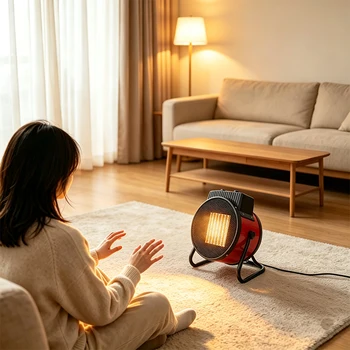 Industrielles tragbares elektrisches Heizgebläse, natürlicher heißer Wind, verstellbarer Keramik-Heizofen