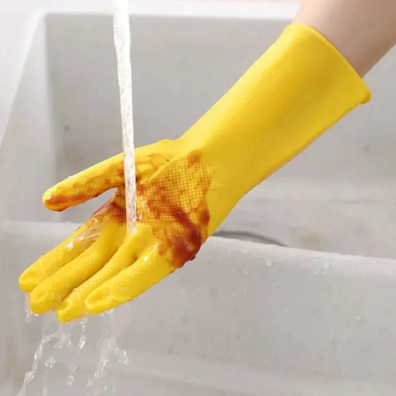 Latex-Geschirrspülhandschuhe – Wasserdicht für Haushalt – Bild 4