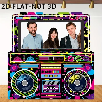 2D-Flugzeug - Eine 2D-Foto-Requisite im Radio-Stil - Polyester-Banner, geeignet für Partys