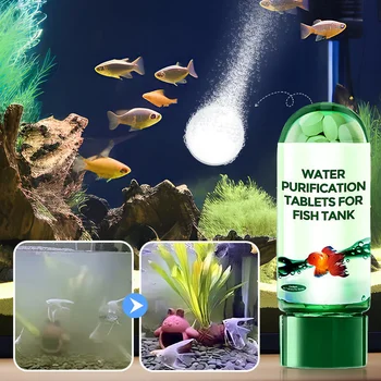 Wasseraufbereitungstabletten, umweltfreundlicher Aquarium-Wasserreiniger, schnell wirkende Reinigungslösung