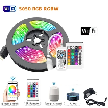 RGB RGBW LED Streifen Licht 60Leds/m Wasserdichte Led Licht Wifi Alexa Steuerung Flexible Band Band Luces Led