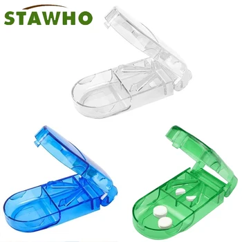 Pille Cutter Medizin Split Box Tragbare Lagerung Brecher Reise Hause Pille Box Mini Teiler Fach Pille Cutter