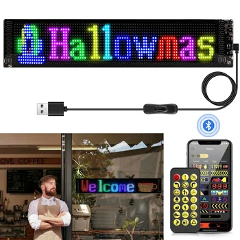 Scrollen Werbung LED-Schild Panel Bluetooth App Steuerung Logo Licht Anpassen Text Muster Animation