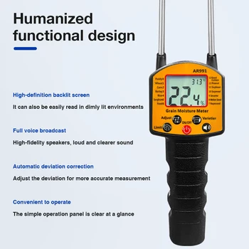 LCD Display Handheld Getreide Feuchtigkeit Meter Hygrometer für Mais Weizen Reis Erdnuss Getreide Sorghum
