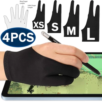 Zeichenhandschuh, Handflächenabweisung, Zwei-Finger-Handschuhe für Apple IPad, kapazitives Tablet, Bildschirm