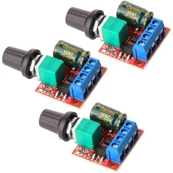 Mini-Gleichstrommotor-PWM-Geschwindigkeitsregler, DC 5 V-35 V, 5 A, einstellbares (3 Stück)