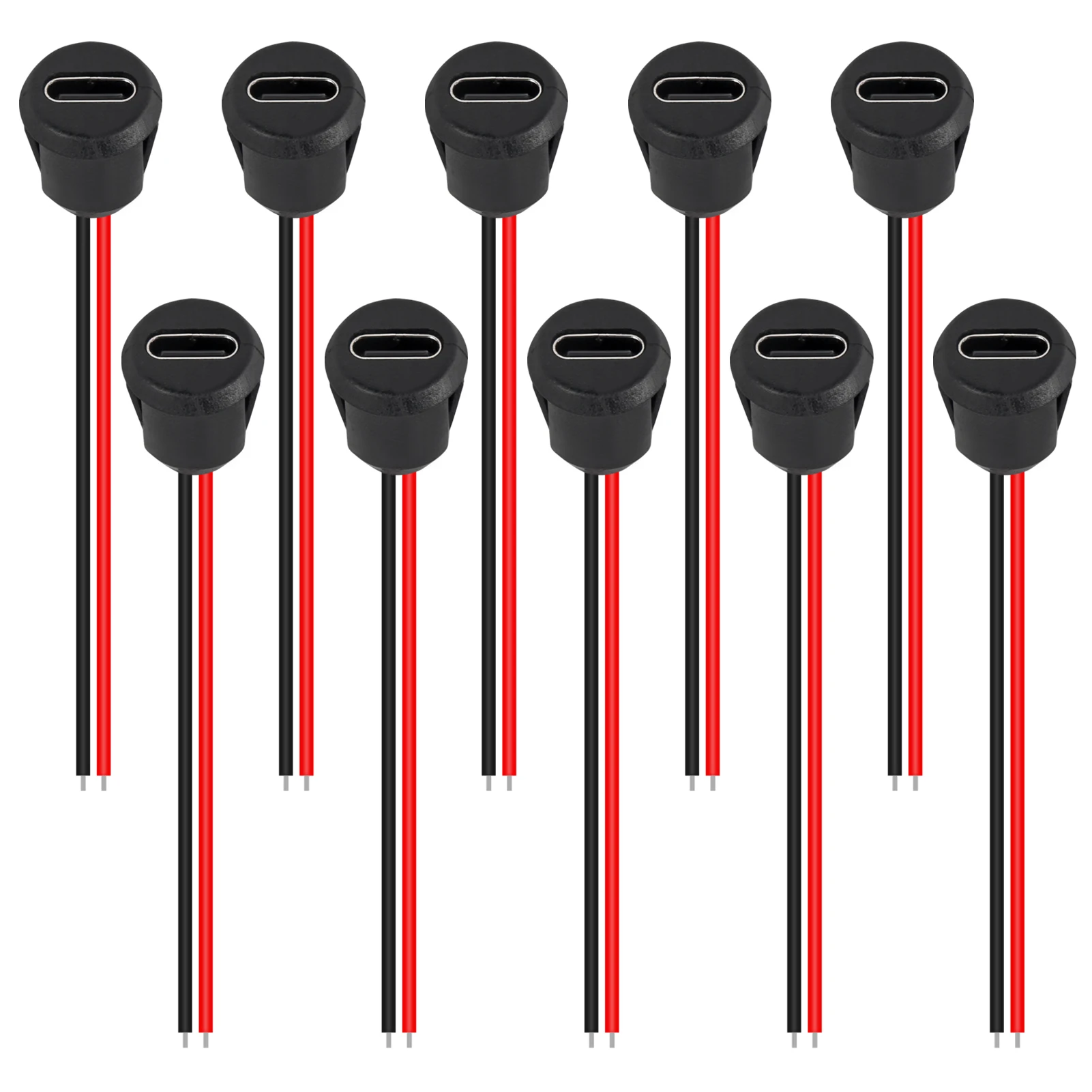 5PCS 2Pin USB Stecker Typ-C Wasserdicht mit Buchse Schnelle – Bild 2