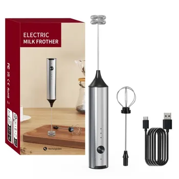 Kabelloser Elektrischer Mini-Milchaufschäumer, Tragbarer Kaffee-Schneebesen, Eierschläger, Mixer