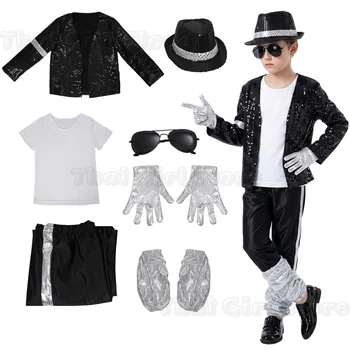 Halloween-Cosplay-Outfit für Show-Auftritte, Partys, Michael Jackson, Promi-Geburtstag, Karneval, Billie Jean