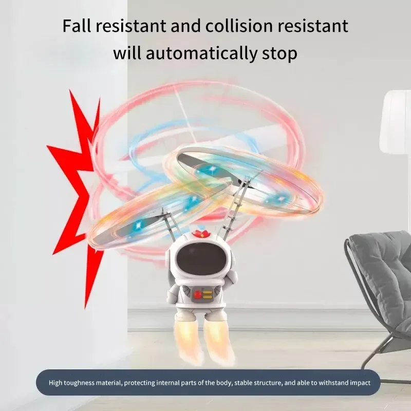 Schwebende leuchtende fliegende Roboter Astronaut Spielzeug – Bild 6