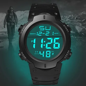 Männer Elektronische Uhr Sport Uhren Für Männer Wasserdicht Leucht Multifunktions Outdoor Fitness Großen
