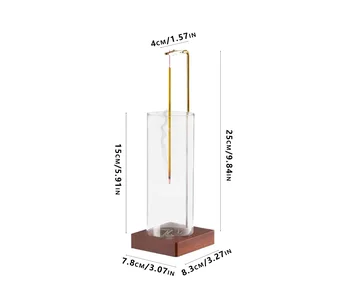 Räucherstäbchenhalter, Räucherstäbchenhalter für Stäbchen, abnehmbarer Aschefänger aus Glas, schmutzfreier