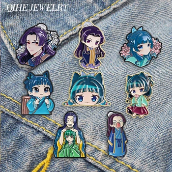 Maomao Light Novel Brosche Emaille-Pins - Süße japanische Anime-Cartoon-Charakter-Broschen, Anstecknadeln