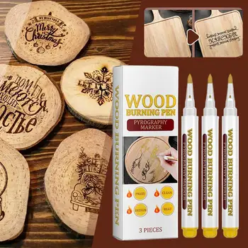 Holz Brennen Stift Scorch Kreative Chemische Holz Verbrannt Marker Brandmalerei Stifte für DIY Kunst (3 Stück)