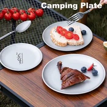 Titan Camping Platte Leichte Camping Platte Für Grill Hause Geschirr Runde Matt Picknick Ausrüstung