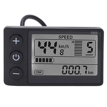 S866 E-Bike LCD-Display-Messgerät 24V 36V 48V Bedienfeld mit wasserdichtem Stecker