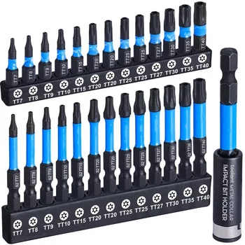 Auswirkungen Torx Bohrer Set Hex Kopf Schaft Magnetische Schraube Fahrer Schraubendreher-bits Schlüssel S2
