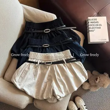 Frauen Hohe Taille Casual Sommer 2025, Elastische Taille Shorts Koreanischen Stil Blühenden Rock Hosen