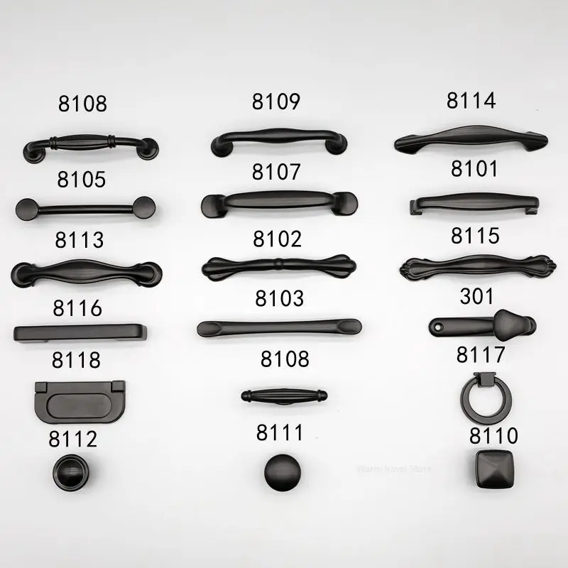 Schwarzer Nachttischgriff aus Aluminiumlegierung – Bild 4