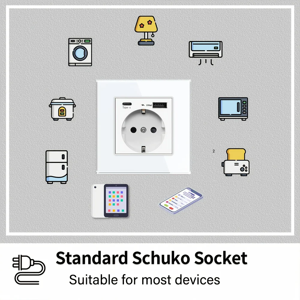EU-Standard Typ-C USB-Steckdose Hochwertige Materialanlagen – Bild 4