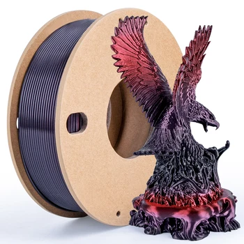 250g Seiden-Regenbogen-PLA-Filament 1.75mm - Glänzendes Farbverlauf-PLA für 3D-Drucker - Kompatibel mit den