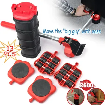 Möbel Moving Transport Roller Set Entfernung Heben Moving Werkzeug Set Rad Bar Mover Moving Schwere (15 Stück)