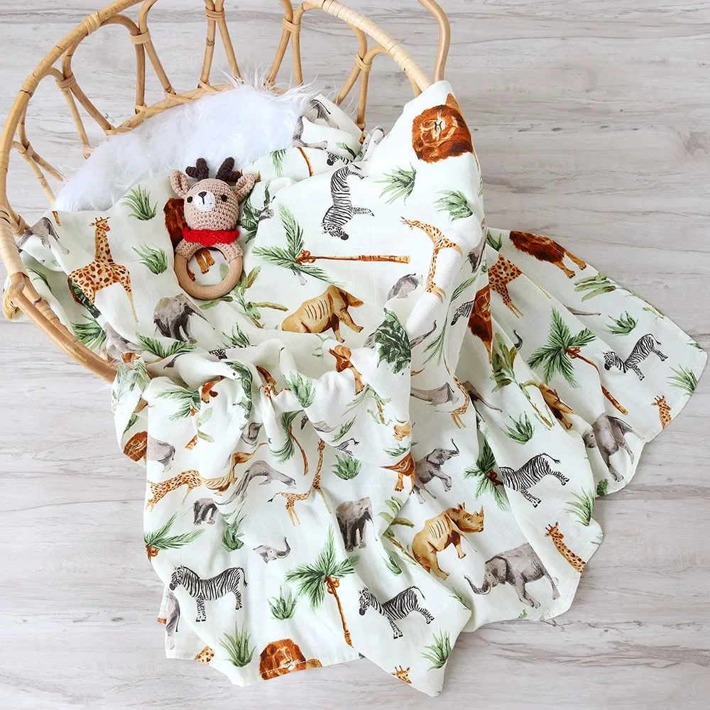 Bambus-Babydecken für Neugeborene, Musselin-Pucktuch, 120 x – Bild 4