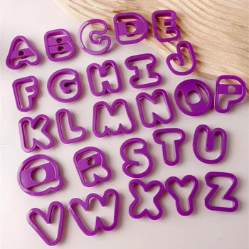 Große Alphabet Ausstechformen A-Z Buchstaben Keks Fondant Kuchen Dekoration Werkzeuge DIY Gebäck (26 Stück)