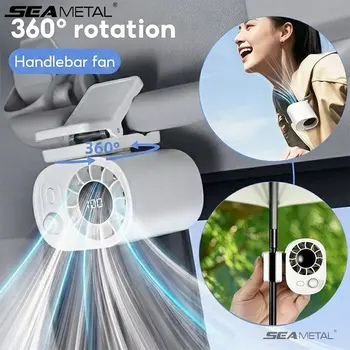 SEAMETAL Clip-On-Autolüfter 360 ° Drehbarer, tragbarer Ventilator mit 100 Geschwindigkeitsstufen
