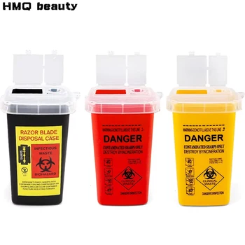 1L Kunststoff Abfall Box Medizinische Versorgung Container Große Kapazität Einweg Sammeln Box Tattoo Nadeln