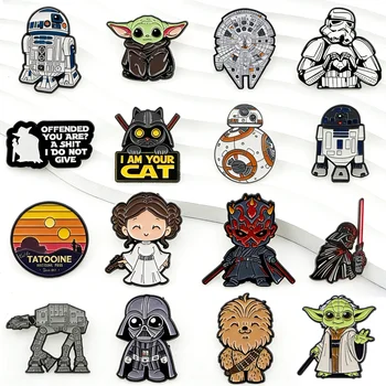 Klassische Emaille-Pins Coole Broschen Abzeichen für Rucksäcke Jacken Hüte Retro Sci-Fi Kollektion Geschenk