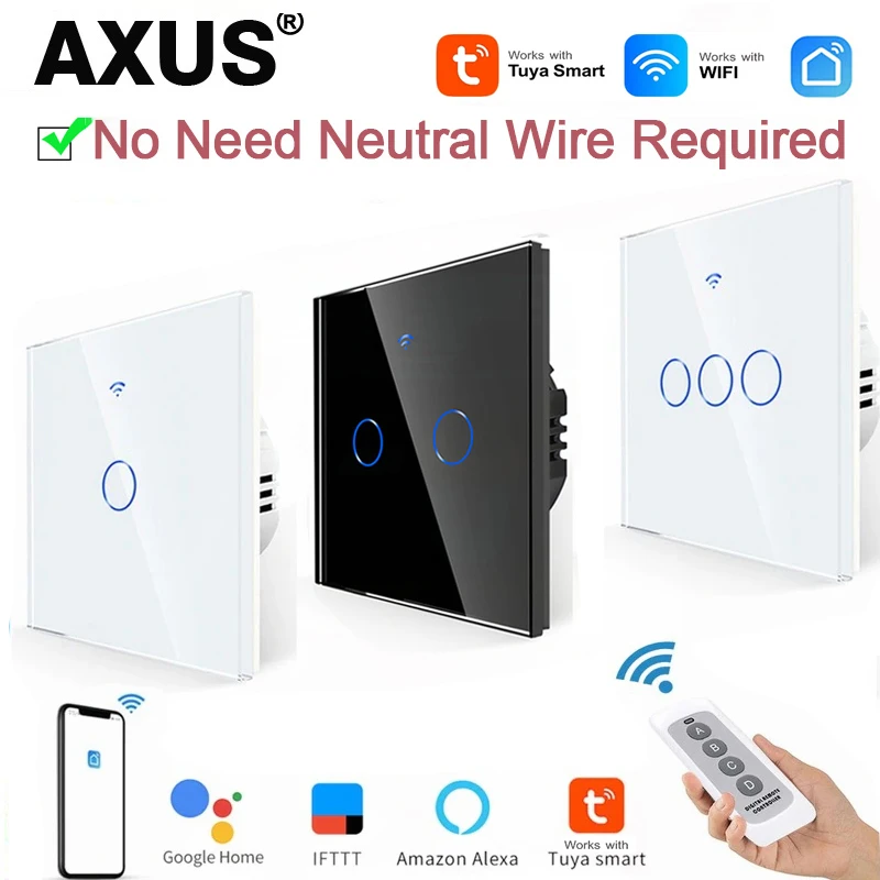EU WiFi Smart Licht Schalter Kein Neutralleiter Touch