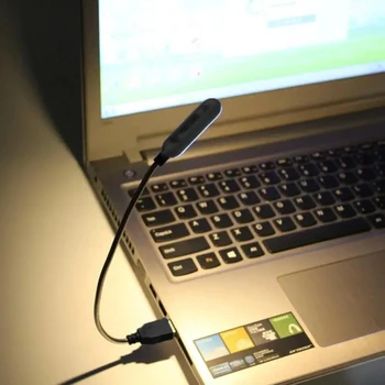Tragbare USB-Buch Licht Laptop Tastatur Beleuchtung Lese lampe Power Bank angetrieben Mini LED Nachtlicht