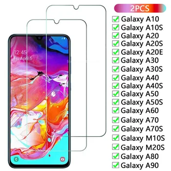 Gehärtetes Glas für Samsung A10 A20 A30 A40 A50 A60 A70 A80 A90 Displayschutzfolien für Galaxy A10S (2 Stück)