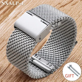 1.0 Milanese Mesh Loop Edelstahl-Uhrenarmband-Armband 18 mm 20 mm 22 mm 24 mm Armband 3 mm dickes Armband